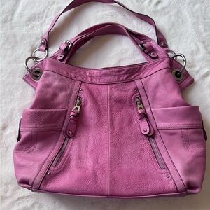 Makowsky Pink Leather Women's Bag